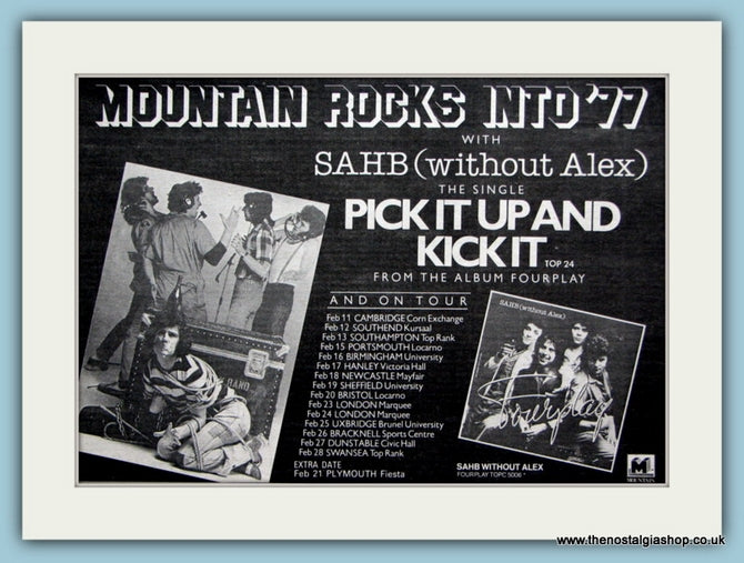 SAHB Without Alex. 1978 Original Advert (ref AD2070)