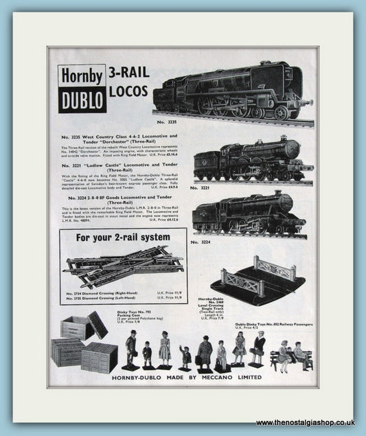 Hornby Dublo 3 Rail Locos 1962 Original Advert (ref AD2844)