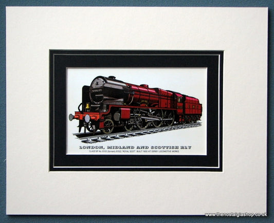 London, Midland And Scottish Rly 'Royal Scot' Mounted Print (ref SP32)
