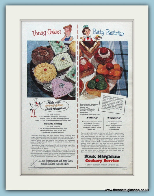 Stork Margarine With Recipes Original Advert 1955 (ref AD4285)