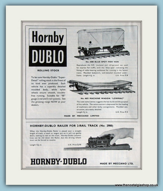 Hornby Dublo Rail Accessories 1962 Original Advert (ref AD2854)