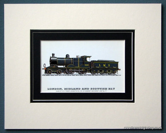 London,Midland And Scottish Rly Tender Locomotive No: 320 Mounted Print (ref SP43)