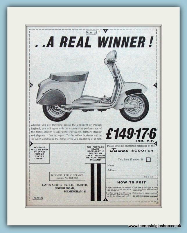 James Scooters, 1961 Double Original Advert (ref AD4082)