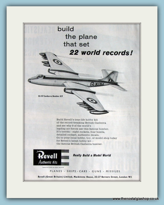 Revell Plane Kits 1962 Original Advert (ref AD2842)