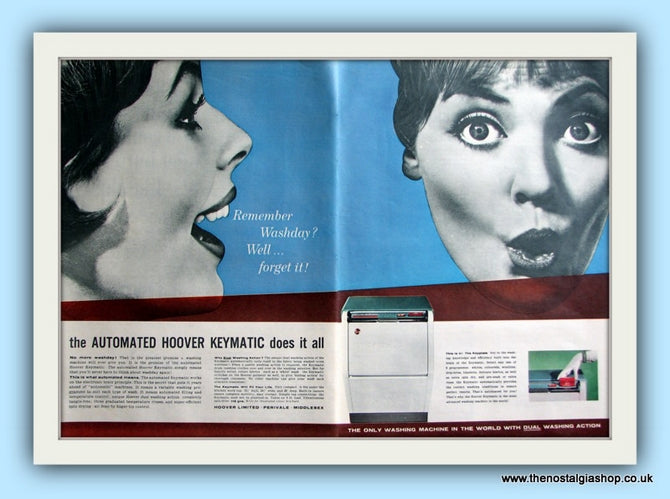Hoover Keymatic Washing Machine. Original Advert 1961 (ref AD8080)