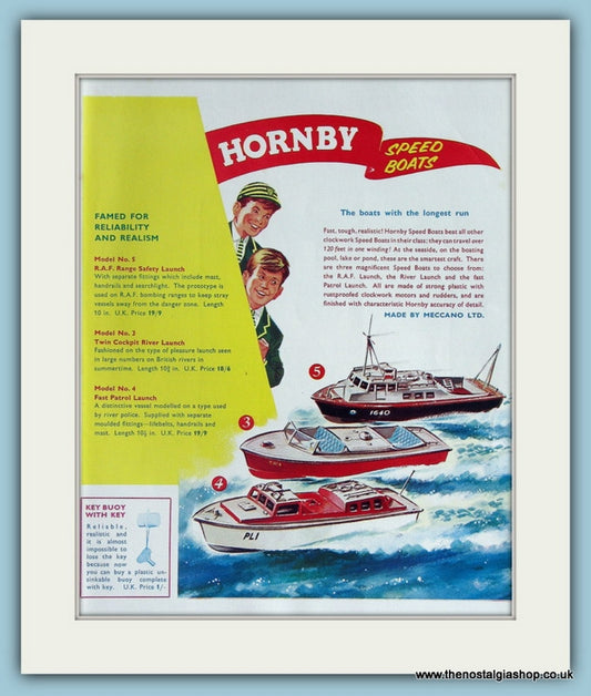 Hornby Speedboats 1961 Original Advert (ref AD2851)