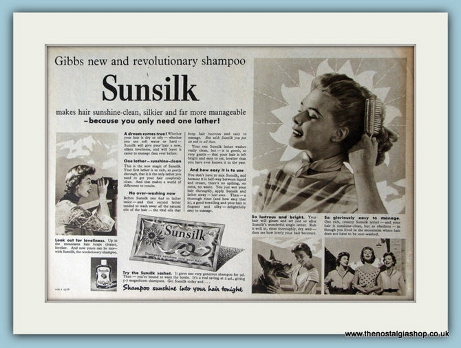 Sunsilk Shampoo Original Advert 1954 (ref AD4345)
