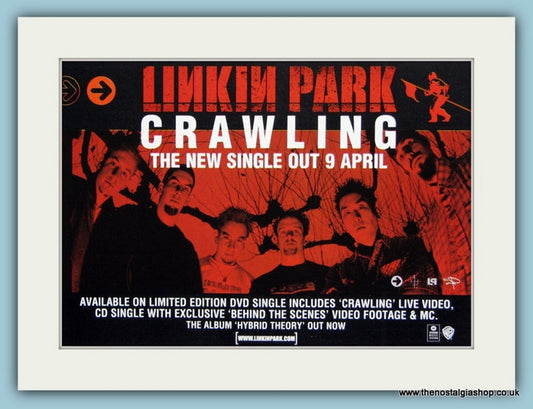 Linkin Park Crawling Original Advert 2001 (ref AD1906)