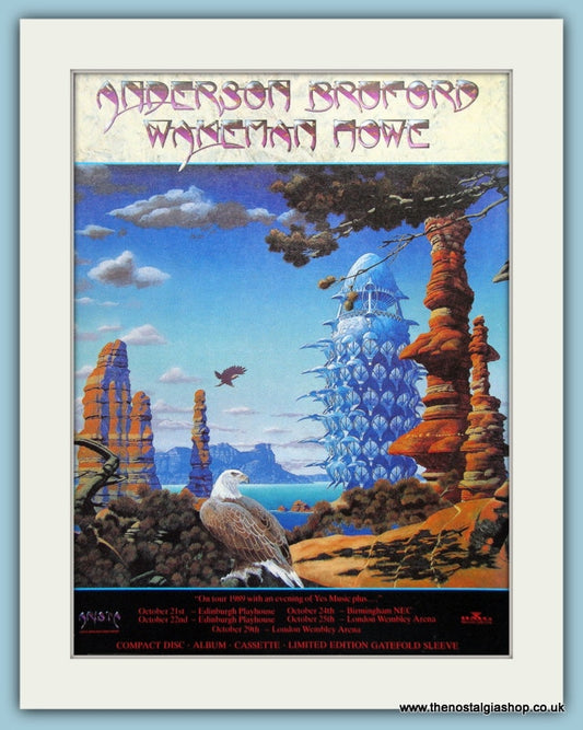 Anderson Bruford Wakeman Howe, Tour Advert 1989 (ref AD3153)