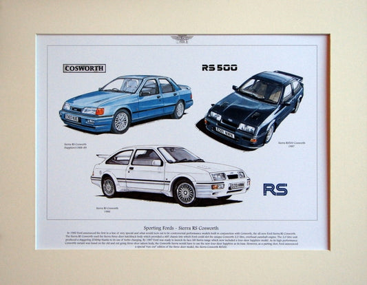 Ford Sierra RS Cosworth  Mounted Print