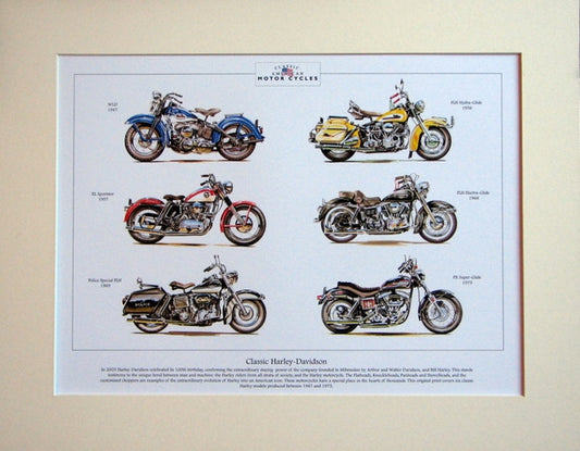 Harley Davidson  Mounted Print