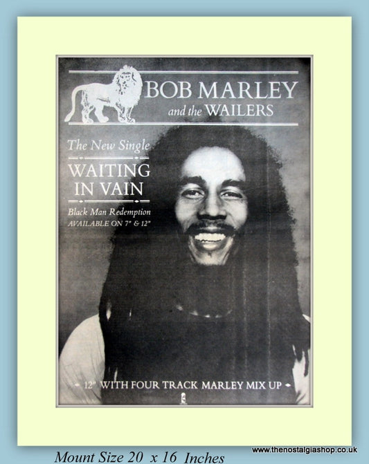 Bob Marley And The Wailers Original Advert 1984 (ref AD9085)