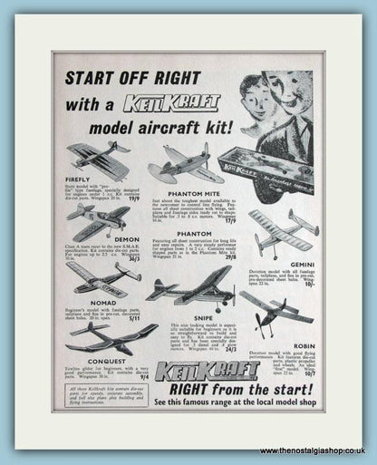 Keilkraft Aircraft Models Set Of 2 1966 Original Adverts (ref AD2865)