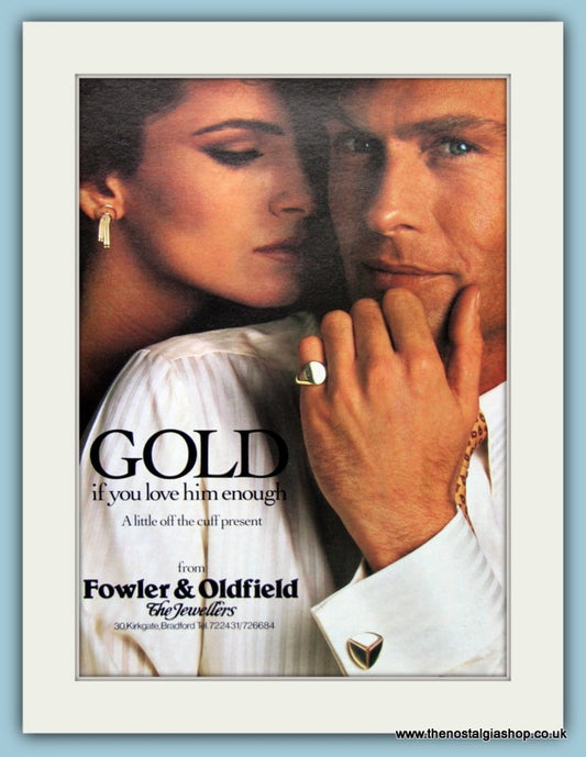 Fowler & Oldfield Gold Jewellers Original Advert 1983 (ref AD6203)