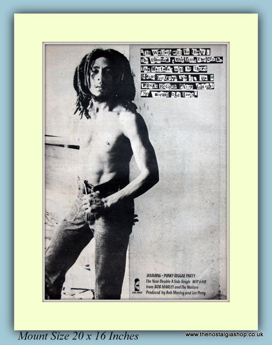 Bob Marley Jamming Party Original Advert 1977 (ref AD9100)