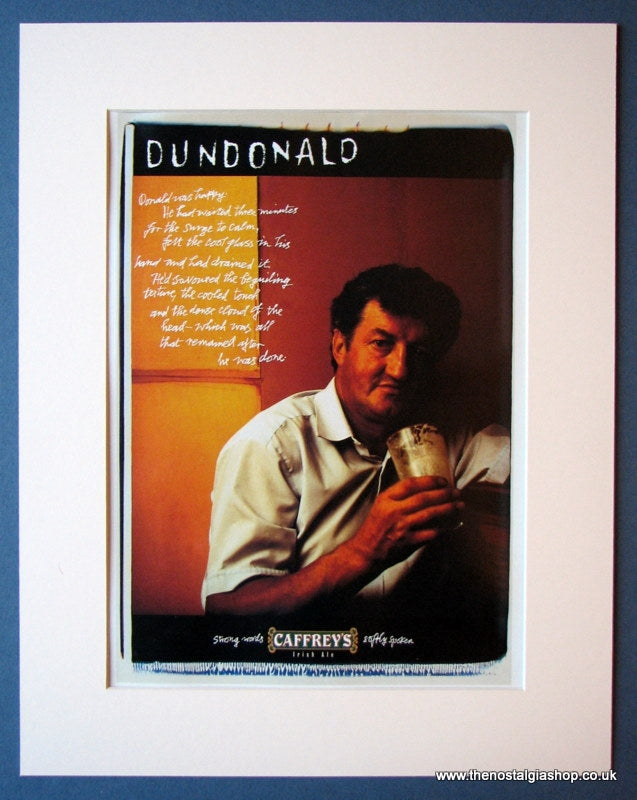 Caffrey's Irish Ale. Dundonald. Original advert 1996 (ref AD1196)