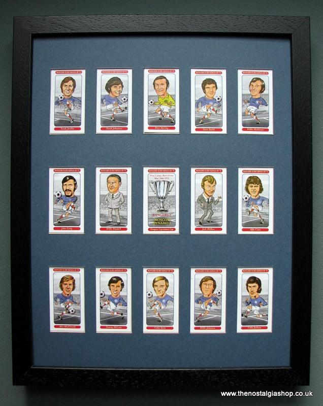 Rangers Euro Kings 1972. Mounted Card Set.