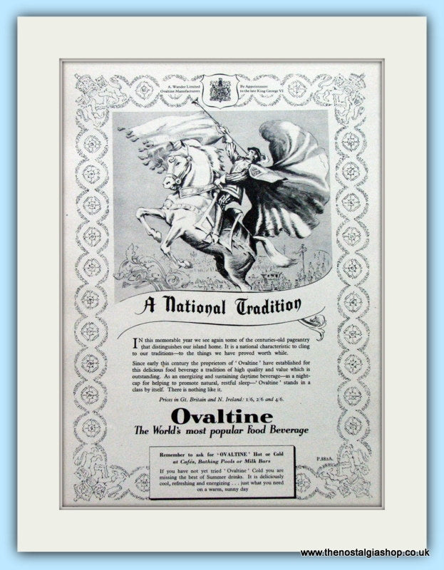 Ovaltine. Original advert 1953 (ref AD4733)