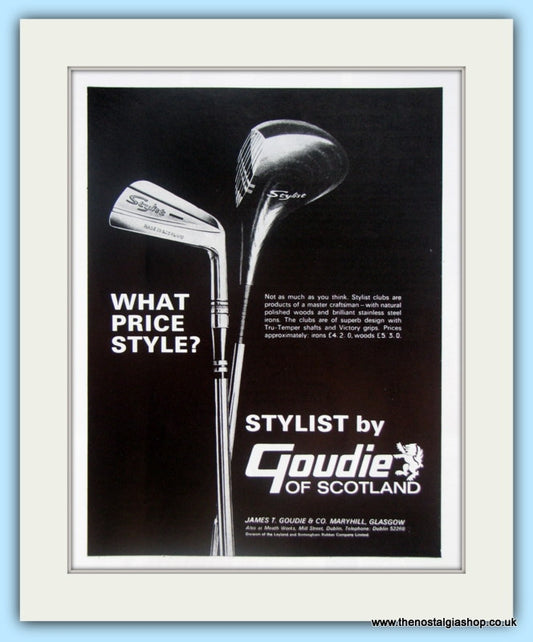Goudie Stylist Clubs. Original Advert 1968 (ref AD4999)