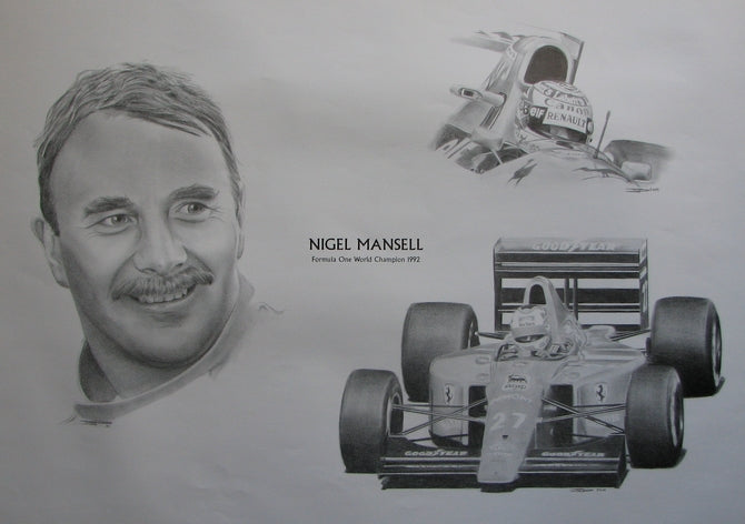 Nigel Mansell World champion 1992 Print A1 size