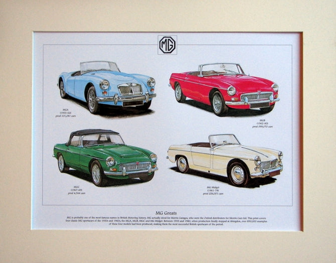 MG Greats Mounted Print