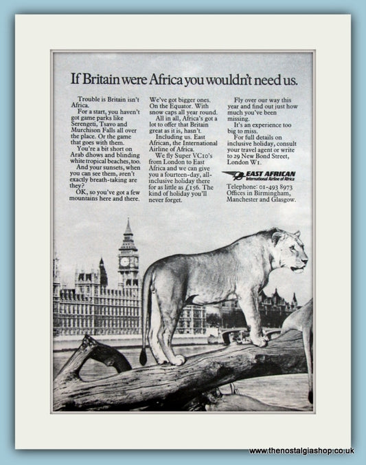 East African Airline Original Advert 1971 (ref AD2138)