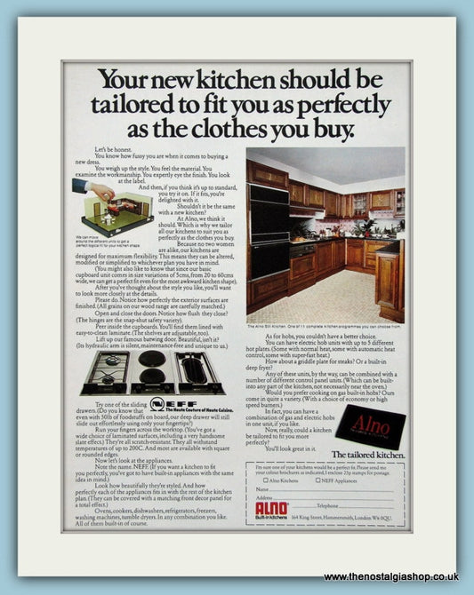 Alno Kitchen Furniture Original Advert 1977 (ref AD2787)