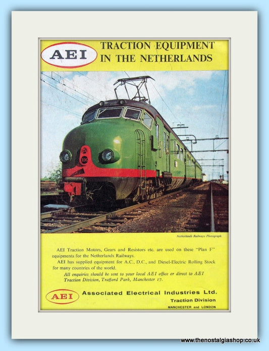 AEI Traction Equipment. Original Advert 1961 (ref AD6169)