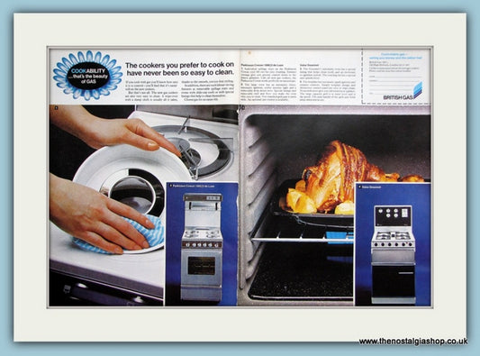 British Gas Cookers. Original Advert 1975 (ref AD2592)