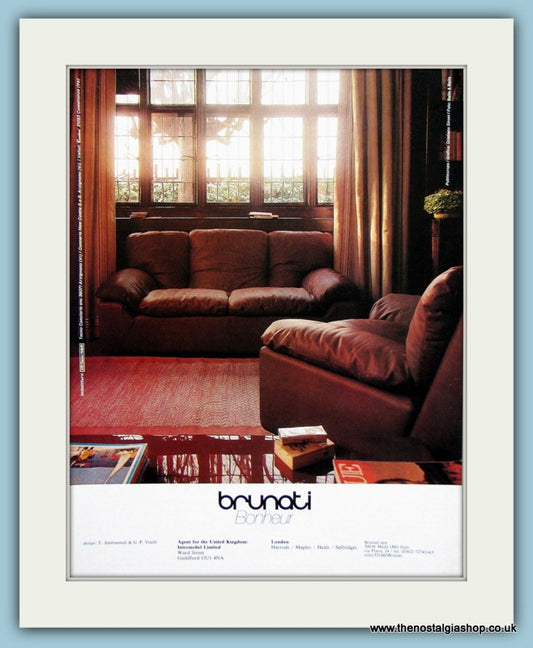 Brunati Bonheur Furniture Original Advert 1979 (ref AD2451)