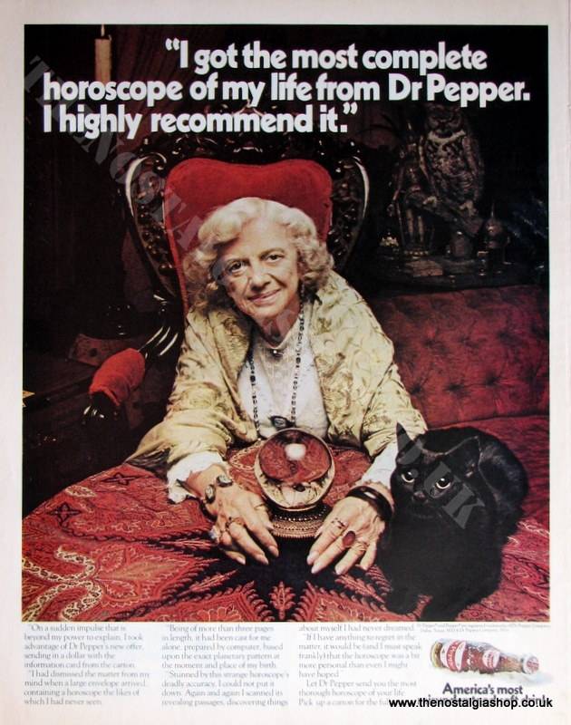 Dr Pepper. Original Advert 1970 (ref AD4026)