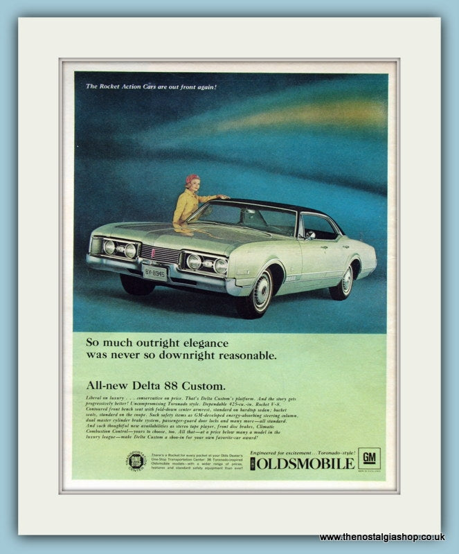 Oldsmobile Delta 88 Custom Original Advert 1967 (ref AD8213)