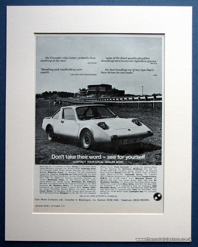Clan Crusader 1973 Original Advert (ref AD1488)