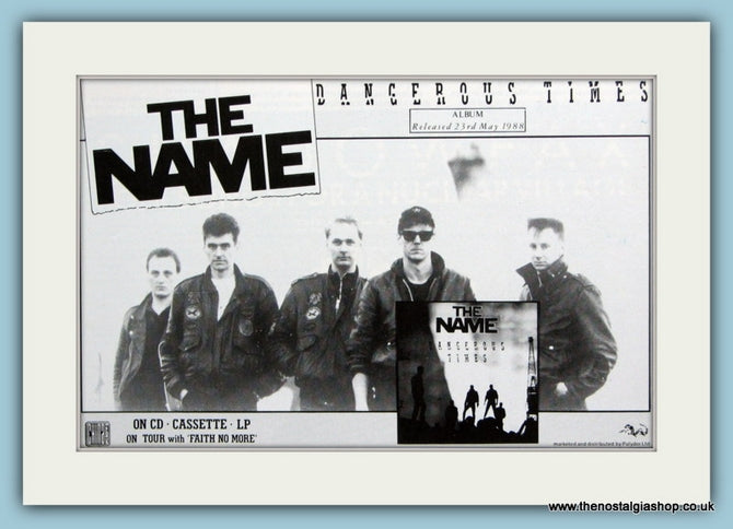 The Name. Dangerous Times. Original Advert 1988 (ref AD1893)
