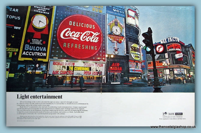 Rank Xerox Light Entertainment. Original Advert 1968 (ref AD3704)