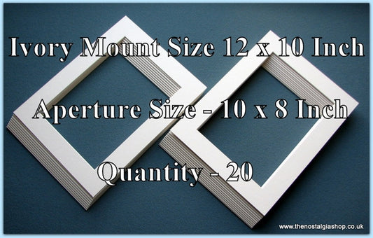 Mounts. Ivory, Size 12 x 10 Inch. Quantity 20 Mounts.