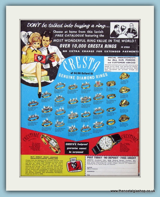 Cresta Diamond Rings Original Advert 1967 (ref AD6191)