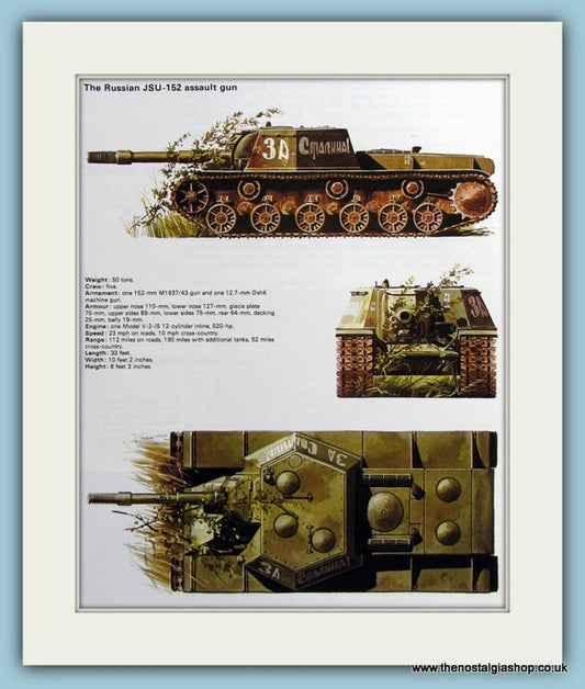 Russian JSU - 152 Assault Gun Print (ref PR471)