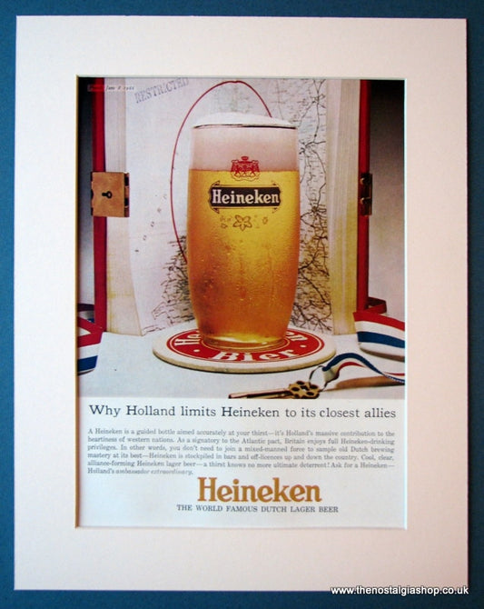 Heineken Lager. Original advert 1966 (ref AD1176)