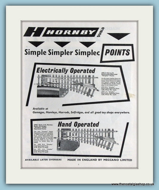 Hornby Dublo Rail Tracks 1966 Original Advert (ref AD2870)