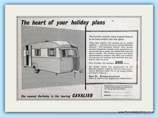 Berkeley Cavalier Caravan Original Advert 1955 (ref AD5099)