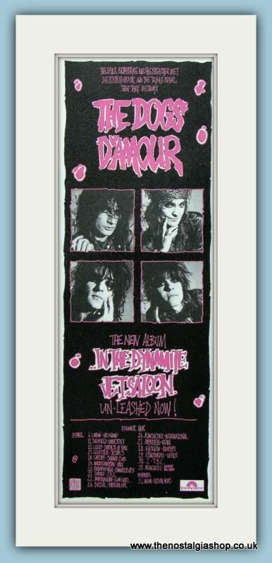 Dogs Damour Set Of 2 Original Adverts I Don't Want You To Go/ In The Dynamite Jet Saloon 1988 (ref AD4479)