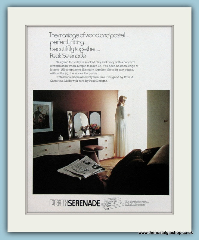 Peak Serenade Bedroom Furniture Original Advert 1978 (ref AD2401)