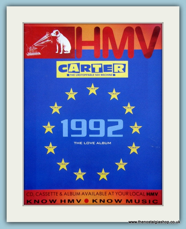 Carter The Love Album Original Music Advert 1992 (ref AD3782)