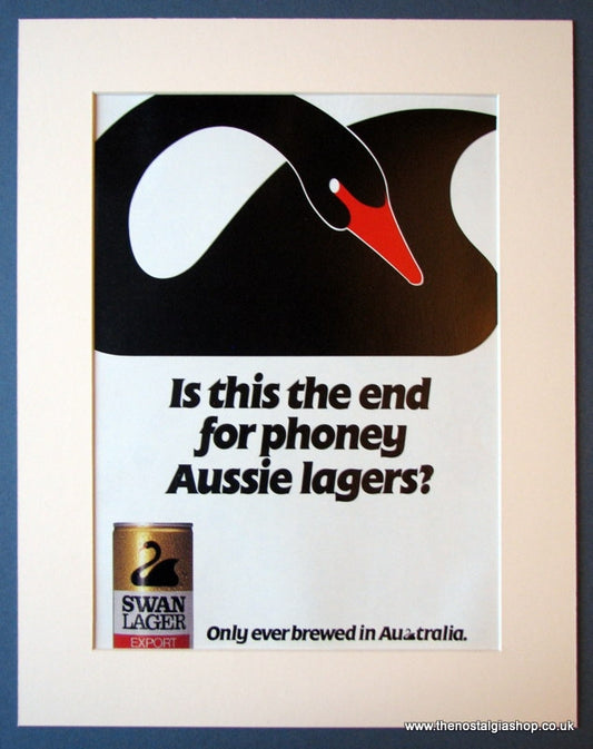 Swan Lager. Original advert 1985 (ref AD1177)
