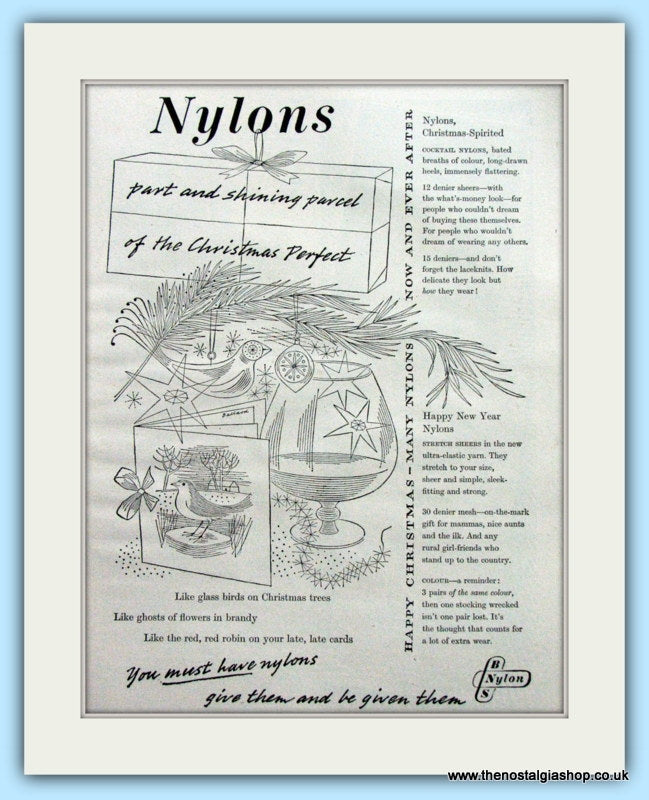 Nylons BNS Original Advert 1955 (ref AD4837)