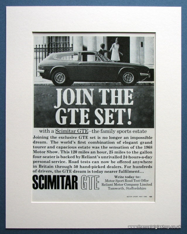 Scimitar GTE 1969 Original Advert (ref AD1617)