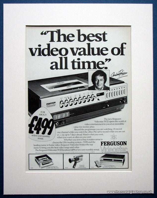 Ferguson Videostar Video Recorder. Original advert 1980 (ref AD1006)