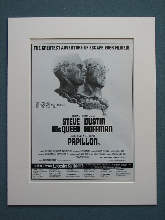 Papillon 1974 Original advert (ref AD578)