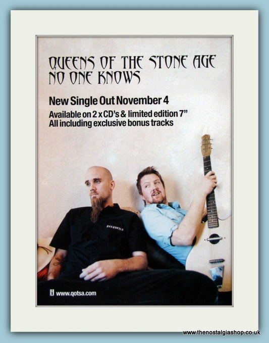 Queens Of The Stone Age-No One Knows 2002 Original Advert (ref AD2928)